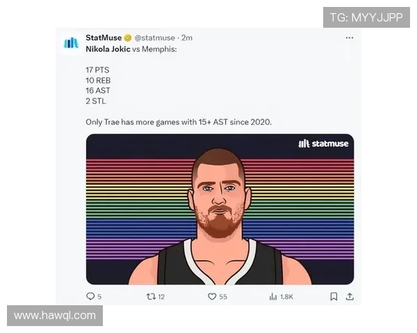 约基奇妙传布鲁斯布朗上篮得手解锁生涯第180次三双掘金赛场夜